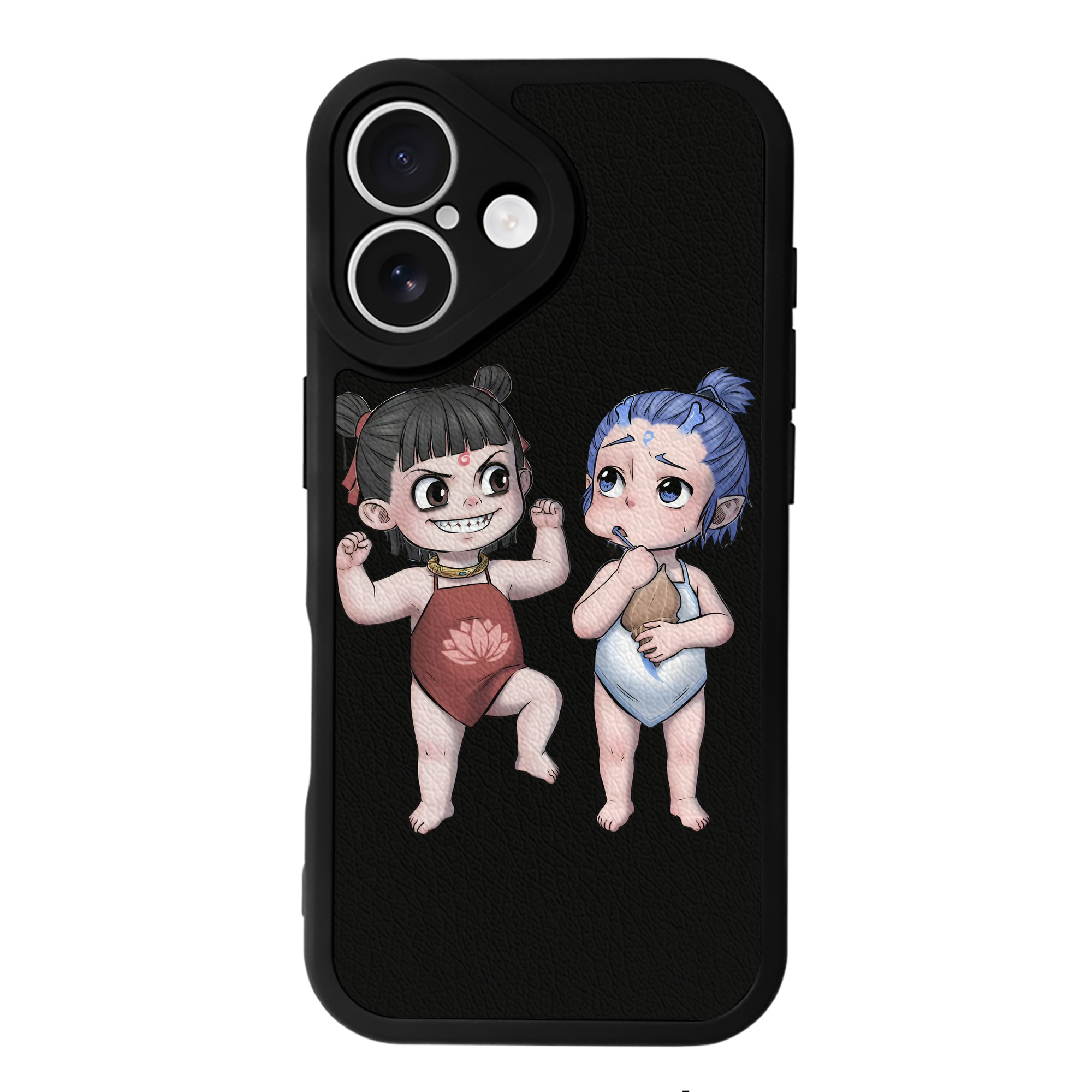 （画像用） Ne Zha 2 ナタ 魔童の大暴れ 【iPhone 16シリーズ対応】シリコンスマホケース（レザー調） 材質：シリコン